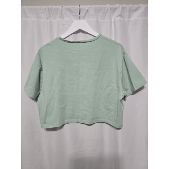 Alphalete Cropped Signature Logo Tee Green Size Large - Picture 5 of 5